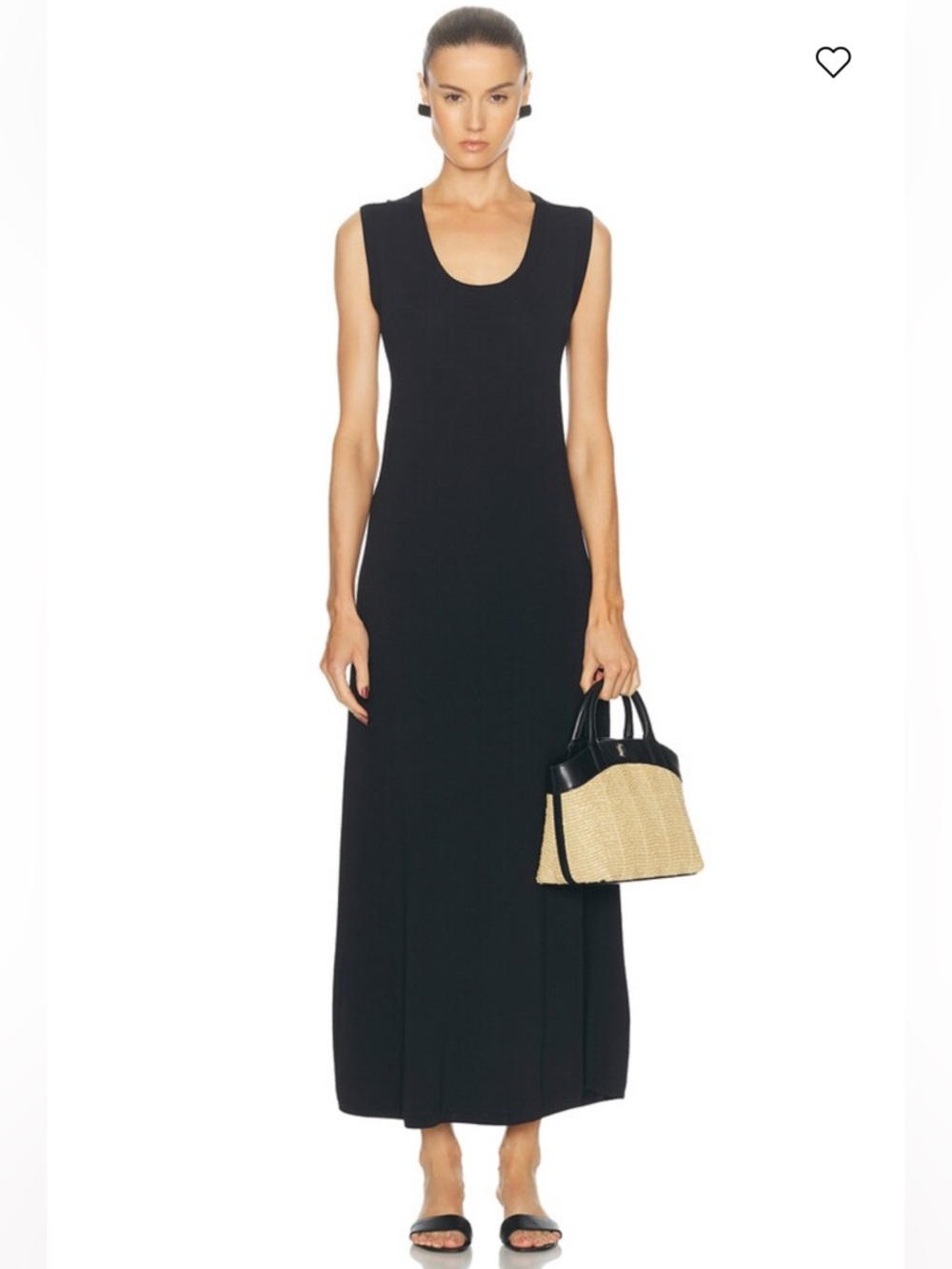 NWT RÓHE Scoop Neck Knitted Maxi Dress in Black 40 US 8